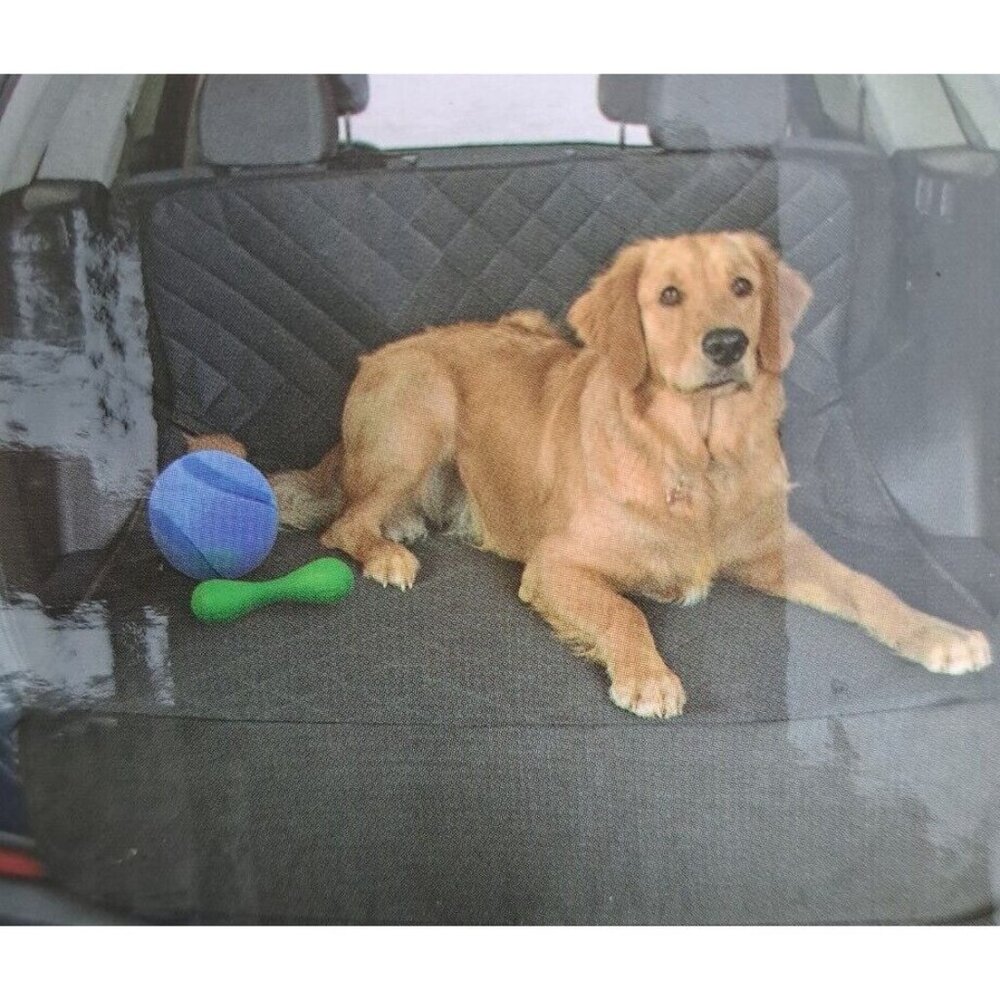 Pet Protection Quilted Cargo Protector With Bumper Guard & Rear Headrest Clips - Picture 5 of 6